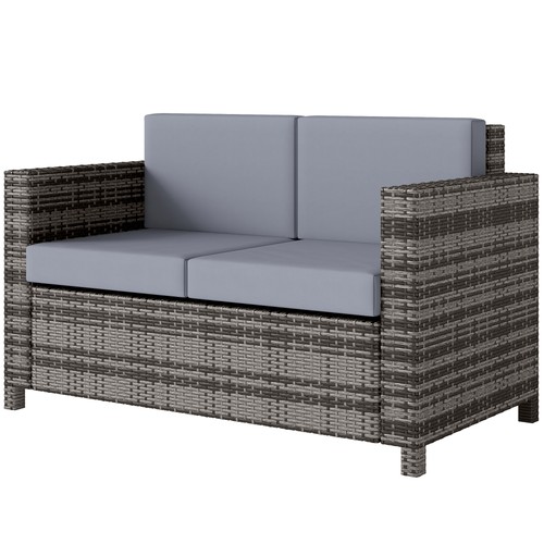 Outsunny rattan wicker seat - wicker, 2-seat