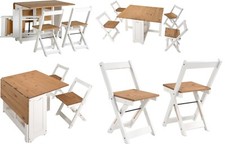 Butterfly White Dining Set - Santos Extending Waxed Pine Dining Table & 4 Chairs