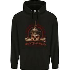 Rusty Skulls Biker Motorcycle Motorbike Chopper Mens 80% Cotton Hoodie
