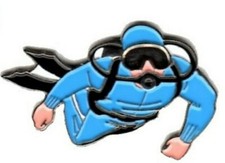Scuba Diver pin badge