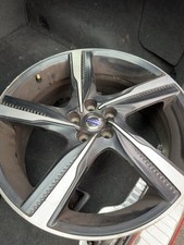 Two 20” Volvo Alloy Wheels. Black With Silver 5 Spoke xc60 xc90 v90 v60 s60