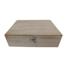 Fortnum & Mason Wooden Tea Display Storage Box Wood 6 Sections + 8 Teabags