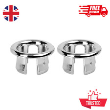 Bathroom Basin Ceramic Sink 2x Open Hole Overflow Cover Chromed Trim 3 Styles