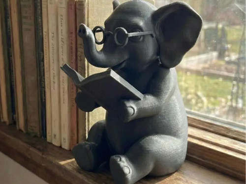Reading elephant book lover - reading,