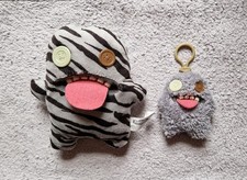 Fuggler Set Plushie Keyring Grey Zebra Stripe Funny Ugly Monsters