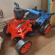 Marvel Spiderman Web Slinger Mini Quad Car 6V, Toddler Ride-On Toy