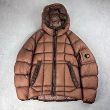 CP Company D.D. Shell Down Puffer Lens Jacket Medium Coat Orange 5312