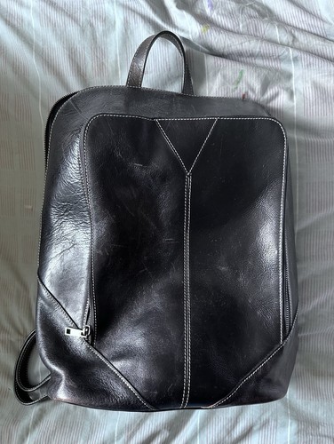 Leather backpack - leather,