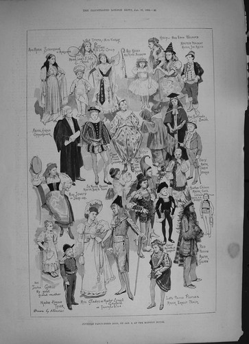 Old antique print 1894 - old,
