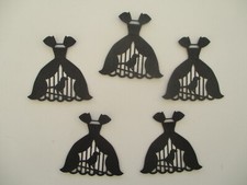 5 Die Cuts Bird Cage dresses - black pearlescent- steam punk goth gothic vintage