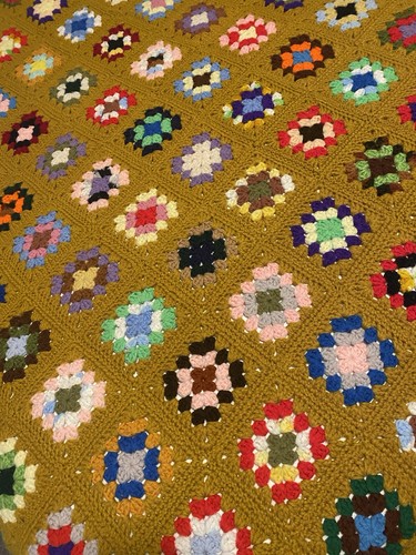 Mustard yellow granny - mustard, square