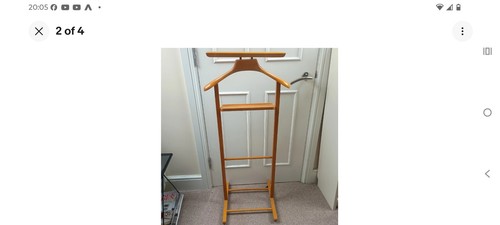 Vintage wooden valet stand - wooden,