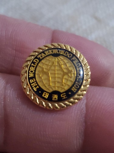 World taekwondo federation pin - taekwondo,