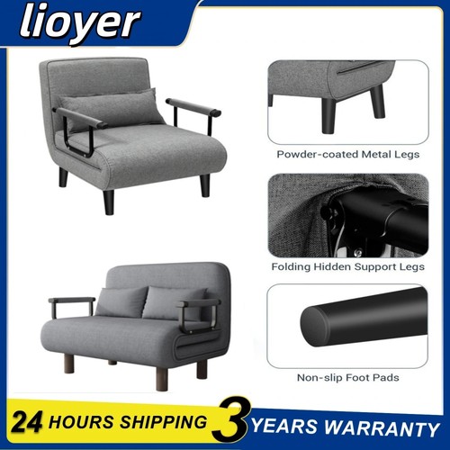 Single double fabric sofa - single/double, bed