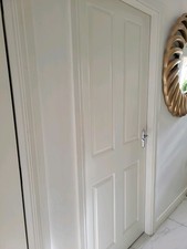 white interior doors with Gloss White  4 panels with handles 