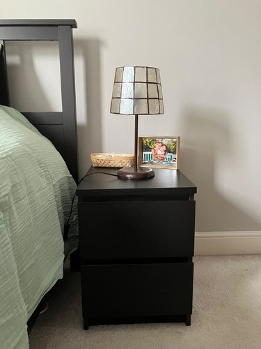 Ikea malm black drawer - black,