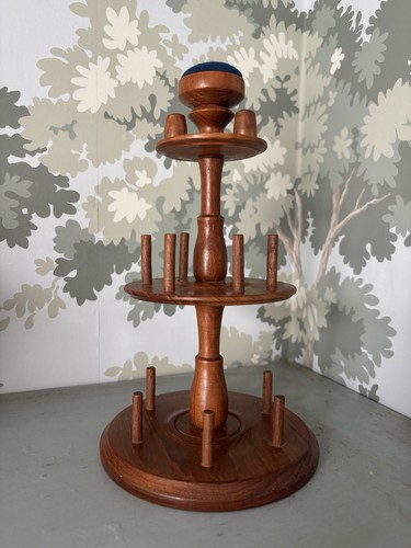 Vintage wooden sewing spool - wooden,