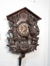 LARGE RARE GERMAN BLACK FOREST CUCKOO CLOCK LATE 19TH CENTURY