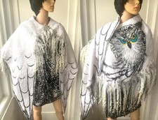 Hand Felted -ART Scarf /wool merino  and silk- butterfly-