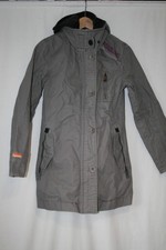 Vtg Women's Superdry Japan grey cotton pea coat size small military mod