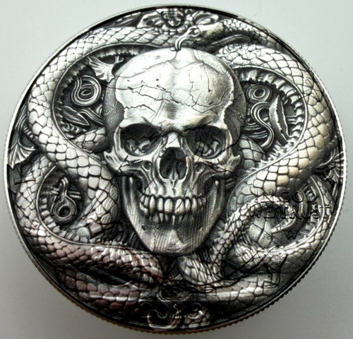 Skull and snake - skull,