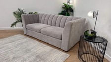 Sofology The Downtown 3 Seater Fabric Sofa in Soft Chenille Silver