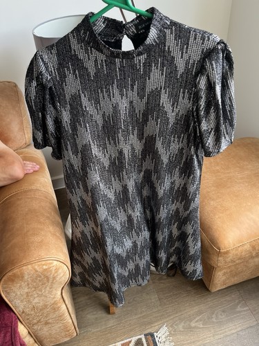 Silver shiny dress - silver,