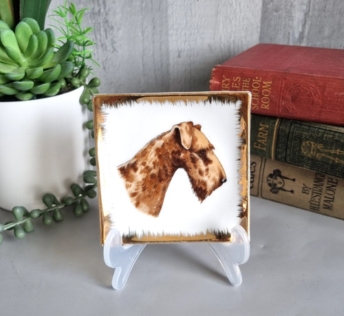Vintage ceramic airedale - vintage,