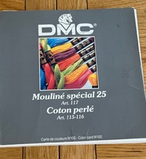 DMC Colourcard W100 1992 Thread Cotton Samples Mouline Perle Colour Card