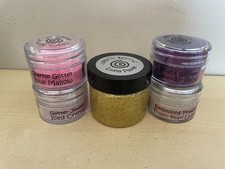 5 x cosmic shimmer glitter jewels bright glitter embossing powder & luna paste
