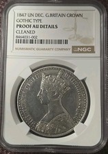 1847 Gothic Silver Crown About