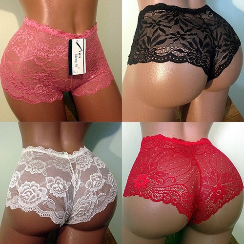 Ladies lace french knickers - lace,