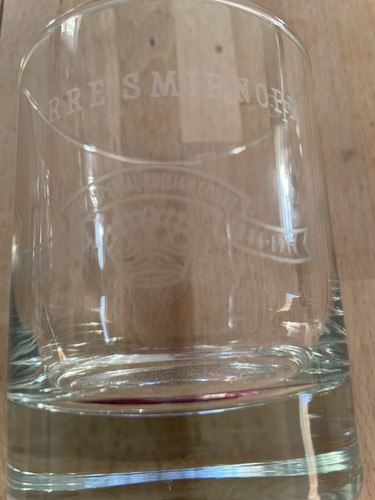 Smirnoff vodka glass tumbler - smirnoff,