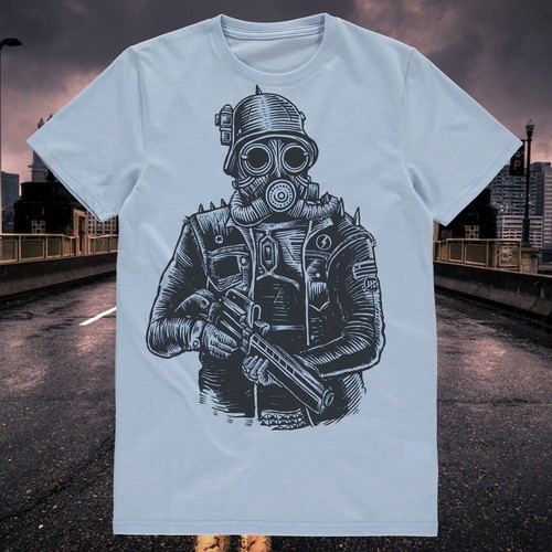 Steam punk soldier gas mask - gas,