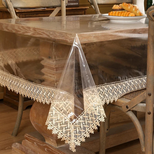 Clear vinyl tablecloth - vinyl,