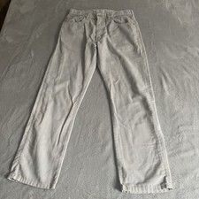 Levi's 505 Corduroy Trousers Mens W30 L30 Cream Beige Vintage Cotton Made in USA