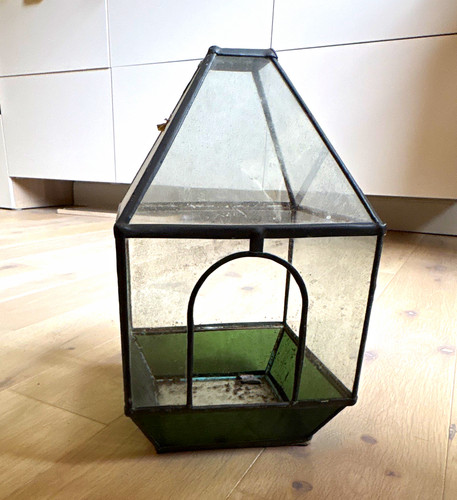 Glass metal terrarium - glass,