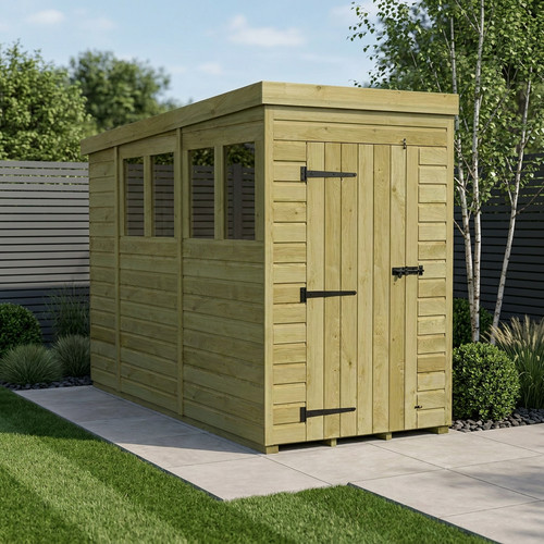 Pent shed single - single,