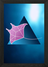 Geometric Stingray Framed Wall
