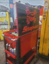 Snap-On Blue Point Service Trolley with Guy Martin Magnetic Lid Cover, Red