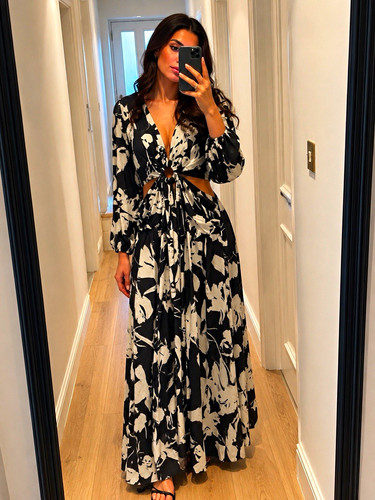 Boohoo black white floral - boohoo, black/white