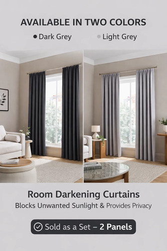 Dark grey blackout - blackout, curtains
