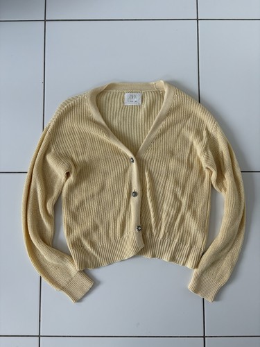 Zara yellow button cardigan - zara, up