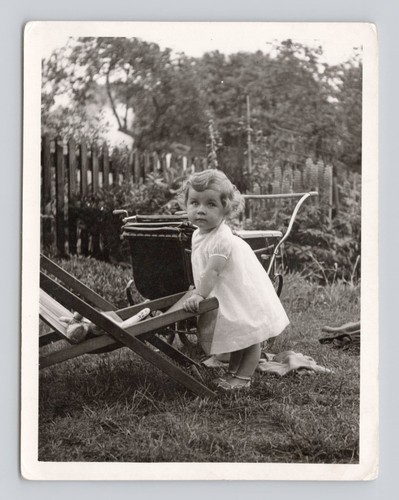 Old photo girl - toddler, in