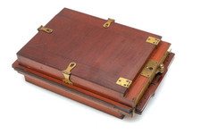 RARE R.J. Beck Frena 5x7 Antique Mahogany And Brass Camera Film Holder