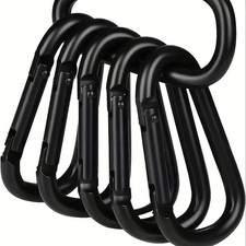 UK 6X Screw Lock Heavy Duty Carabiner Clip Hook Keychain D-Ring Buckle Climbing