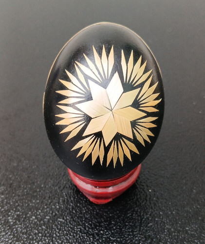 Handmade decorative egg with - egg,