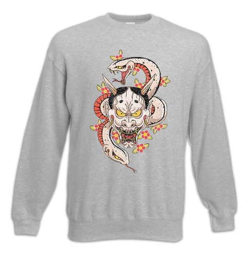Oni tattoo sweatshirt - oni, pullover