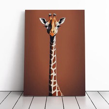 Tall Giraffe Canvas Wall Art