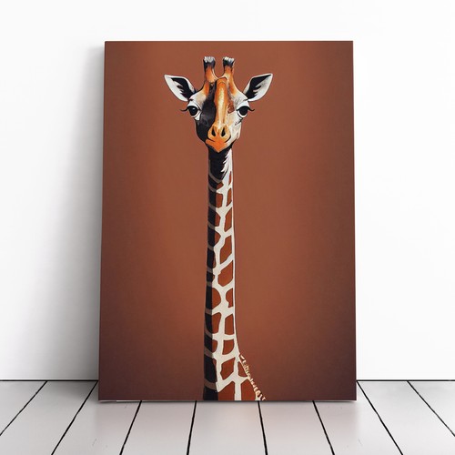 Tall giraffe canvas wall - giraffe,